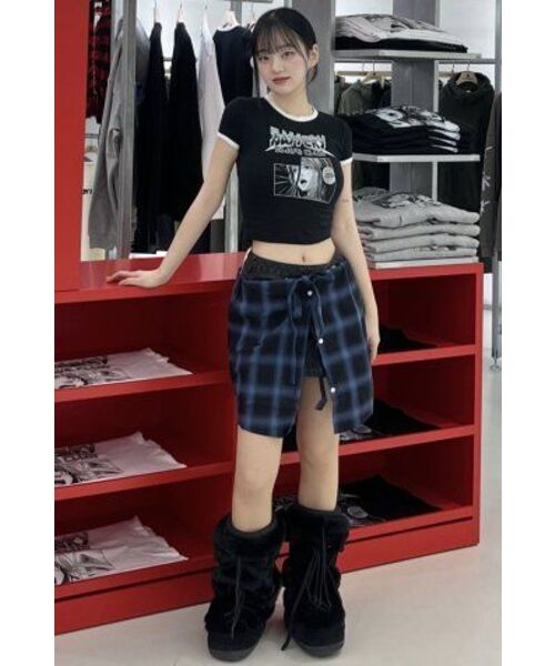 EXTRAORDINARY(エクストラオーディナリー)の「WRAP SKIRT BLACK(スカート・レディース・その他・SMALL/X-SMALL)」の3枚目の写真