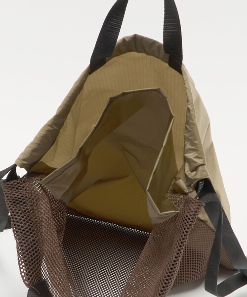 JULY NINE(ジュライナイン)の「【別注】<JULY NINE>メッシュ ナップサック リュック バッグ(バックパック/リュック・メンズ・ブラック/ブラウン系/オレンジ・FREE)」の10枚目の写真