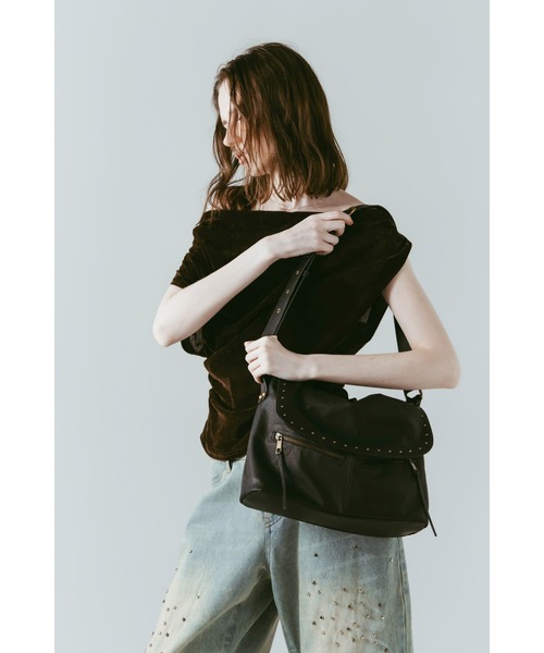 Knuth Marf(クヌースマーフ)の「studded shoulder bag(ショルダーバッグ・レディース・ブルー/ブラック・ONE SIZE)」の8枚目の写真