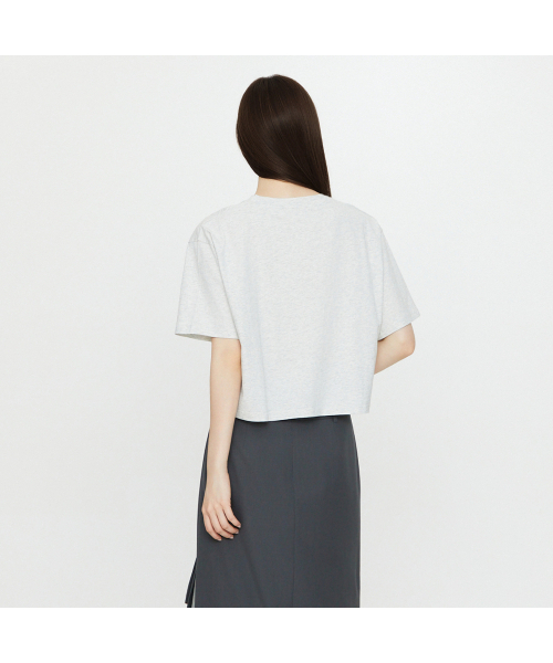 LAP(ラップ)の「ヴィンテージプリントクロップ半袖Tシャツ AS2CT470(Tシャツ/カットソー・レディース・ライトグレー/チャコールグレー・FREE)」の4枚目の写真