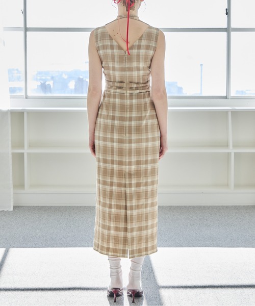 etre loin（エトルワン）の「リボンウエストワンピース / ribbon waist dress（ワンピース・レディース・チェック/グレー/ブルー・M）」の16枚目の写真