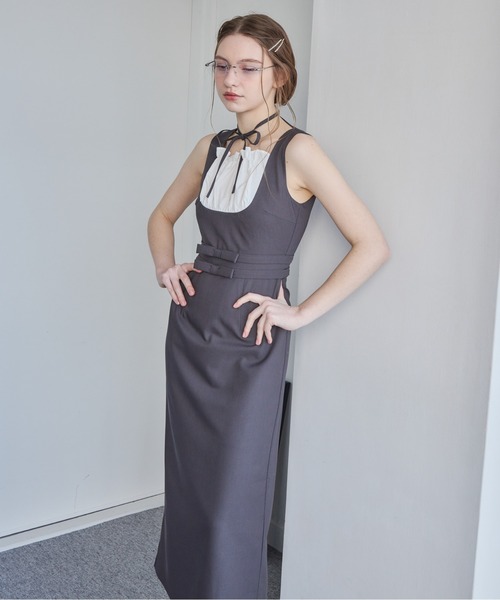 etre loin（エトルワン）の「リボンウエストワンピース / ribbon waist dress（ワンピース・レディース・チェック/グレー/ブルー・M）」の20枚目の写真