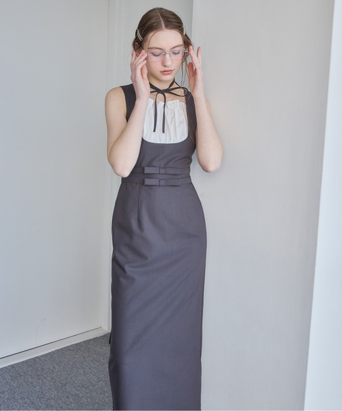 etre loin（エトルワン）の「リボンウエストワンピース / ribbon waist dress（ワンピース・レディース・チェック/グレー/ブルー・M）」の21枚目の写真