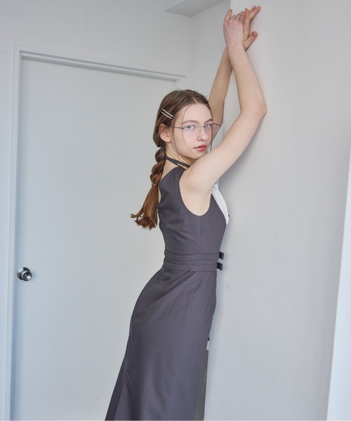 etre loin（エトルワン）の「リボンウエストワンピース / ribbon waist dress（ワンピース・レディース・チェック/グレー/ブルー・M）」の22枚目の写真