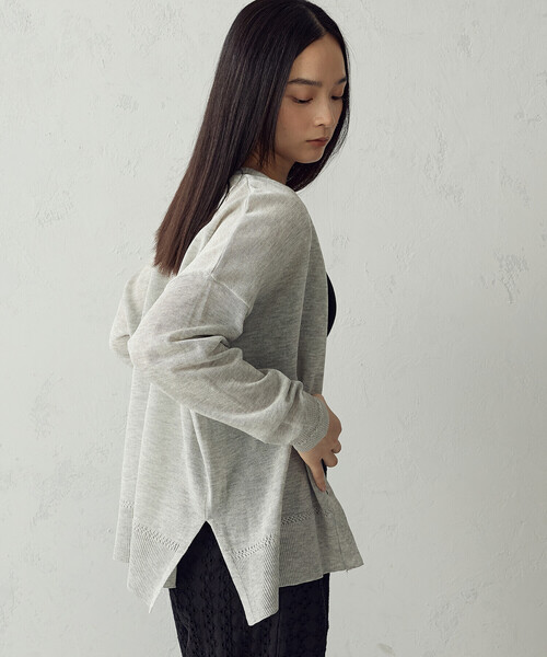 COMME CA ISM(コムサイズム)の「リネン混 カーディガン(カーディガン/ボレロ・レディース・グレー/アイボリー/オレンジ/ネイビー・FREE)」の19枚目の写真