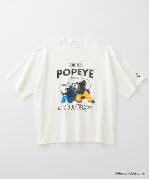 POPEYE(ポパイ)の「【HECT】POPEYE College Logo S/S Tee / POPEYE別注 アソート カレッジロゴ オーバーサイズ半袖Tシャツ(Tシャツ/カットソー・メンズ・ホワイト系/杢グレー/チャコール/オフホワイト/ダークネイビー・S/L/M)」の12枚目の写真