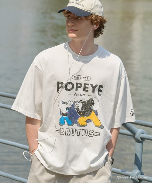 POPEYE(ポパイ)の「【HECT】POPEYE College Logo S/S Tee / POPEYE別注 アソート カレッジロゴ オーバーサイズ半袖Tシャツ(Tシャツ/カットソー・メンズ・ホワイト系/杢グレー/チャコール/オフホワイト/ダークネイビー・S/L/M)」の22枚目の写真