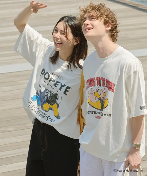 HECT】POPEYE College Logo S/S Tee / POPEYE別注 アソート カレッジ