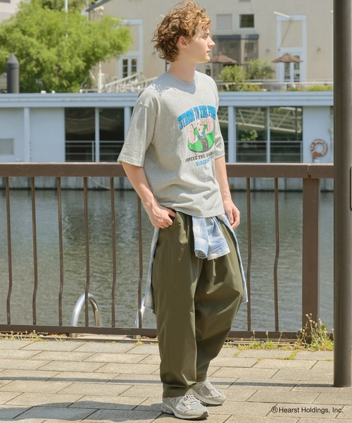 POPEYE(ポパイ)の「【HECT】POPEYE College Logo S/S Tee / POPEYE別注 アソート カレッジロゴ オーバーサイズ半袖Tシャツ(Tシャツ/カットソー・メンズ・ホワイト系/杢グレー/チャコール/オフホワイト/ダークネイビー・S/L/M)」の9枚目の写真