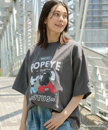 POPEYE（ポパイ）の「【HECT】POPEYE College Logo S/S Tee / POPEYE別注 アソート カレッジロゴ オーバーサイズ半袖Tシャツ（Tシャツ/カットソー）」