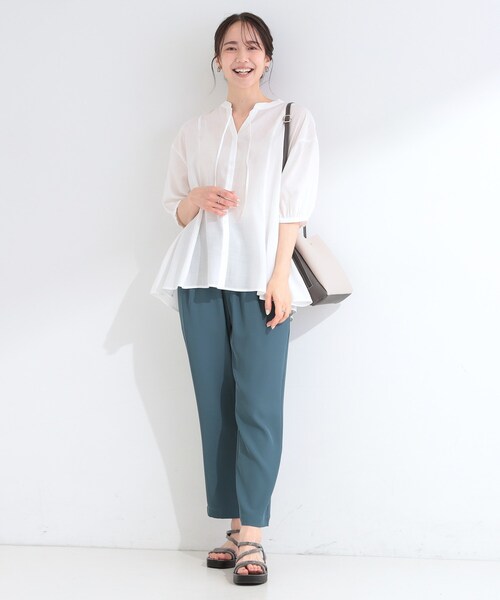SHOO・LA・RUE(シューラルー)の「【S-LL】インせず着られる 切替フレアブラウス(シャツ/ブラウス・レディース・ブラック/イエロー系その他/オフホワイト・01/02/03/04)」の18枚目の写真