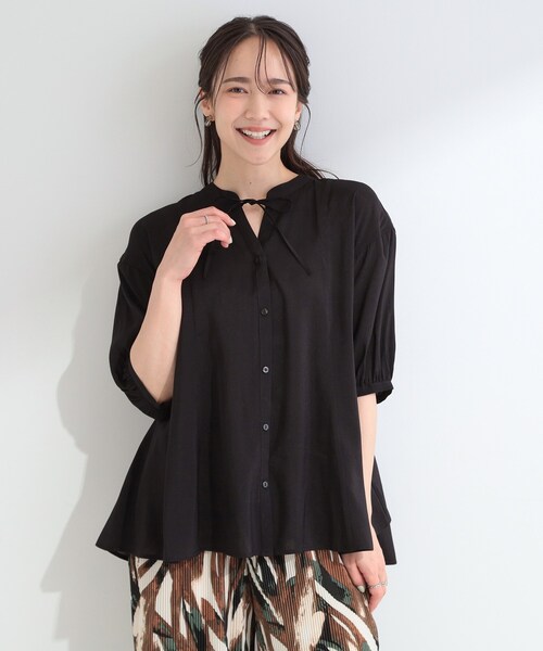 SHOO・LA・RUE(シューラルー)の「【S-LL】インせず着られる 切替フレアブラウス(シャツ/ブラウス・レディース・ブラック/イエロー系その他/オフホワイト・01/02/03/04)」の20枚目の写真
