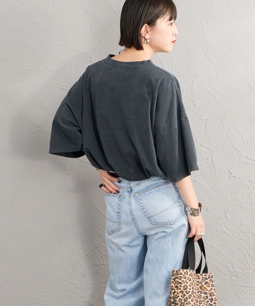 REMI RELIEF（レミレリーフ）の「[REMI RELIEF/レミレリーフ] 別注 ビッグシルエット SP加工プリントTシャツ（Tシャツ/カットソー・レディース・ブラック・F/M/S）」の10枚目の写真
