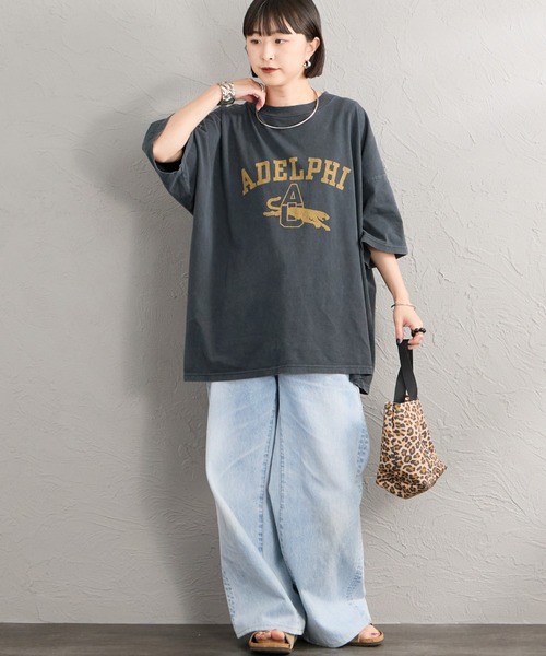 REMI RELIEF（レミレリーフ）の「[REMI RELIEF/レミレリーフ] 別注 ビッグシルエット SP加工プリントTシャツ（Tシャツ/カットソー・レディース・ブラック・F/M/S）」の16枚目の写真
