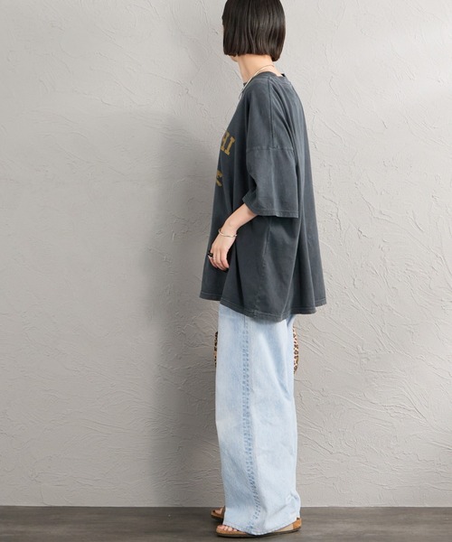 REMI RELIEF（レミレリーフ）の「[REMI RELIEF/レミレリーフ] 別注 ビッグシルエット SP加工プリントTシャツ（Tシャツ/カットソー・レディース・ブラック・F/M/S）」の17枚目の写真