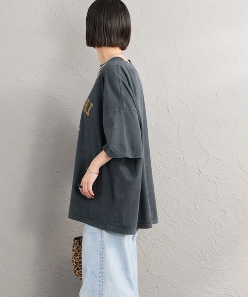 REMI RELIEF（レミレリーフ）の「[REMI RELIEF/レミレリーフ] 別注 ビッグシルエット SP加工プリントTシャツ（Tシャツ/カットソー・レディース・ブラック・F/M/S）」の14枚目の写真