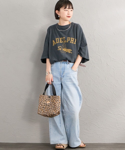 REMI RELIEF（レミレリーフ）の「[REMI RELIEF/レミレリーフ] 別注 ビッグシルエット SP加工プリントTシャツ（Tシャツ/カットソー・レディース・ブラック・F/M/S）」の6枚目の写真
