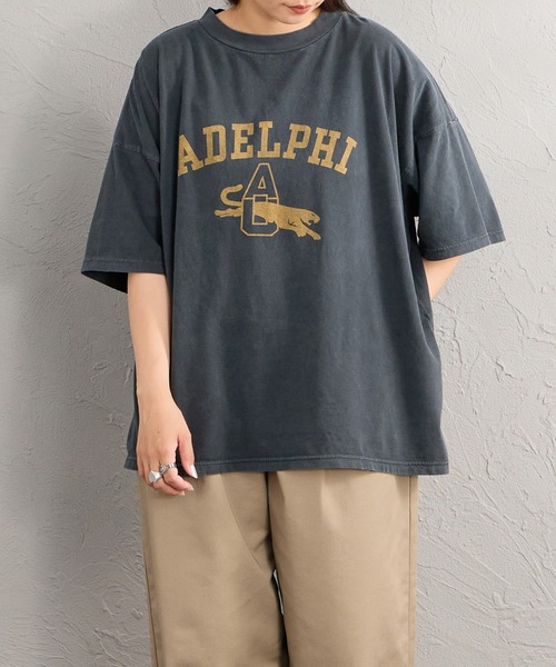 REMI RELIEF（レミレリーフ）の「[REMI RELIEF/レミレリーフ] 別注 ビッグシルエット SP加工プリントTシャツ（Tシャツ/カットソー・レディース・ブラック・F/M/S）」の19枚目の写真