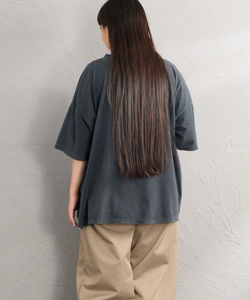 REMI RELIEF（レミレリーフ）の「[REMI RELIEF/レミレリーフ] 別注 ビッグシルエット SP加工プリントTシャツ（Tシャツ/カットソー・レディース・ブラック・F/M/S）」の21枚目の写真