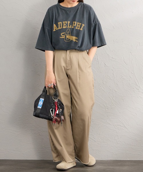 REMI RELIEF（レミレリーフ）の「[REMI RELIEF/レミレリーフ] 別注 ビッグシルエット SP加工プリントTシャツ（Tシャツ/カットソー・レディース・ブラック・F/M/S）」の7枚目の写真