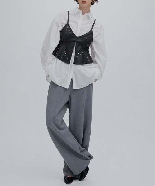 Ameri(アメリ)の「2WAY HEM BUTTON BARREL PANTS(スウェットパンツ・レディース・グレー/ブラウン/ブラック・MEDIUM/SMALL/X-SMALL)」の16枚目の写真