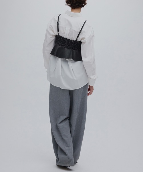 Ameri(アメリ)の「2WAY HEM BUTTON BARREL PANTS(スウェットパンツ・レディース・グレー/ブラウン/ブラック・MEDIUM/SMALL/X-SMALL)」の17枚目の写真