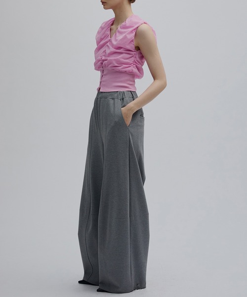 Ameri(アメリ)の「2WAY HEM BUTTON BARREL PANTS(スウェットパンツ・レディース・グレー/ブラウン/ブラック・MEDIUM/SMALL/X-SMALL)」の22枚目の写真