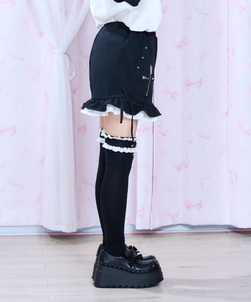 mine by LAFARY（マインバイラファリー）の「ジップクロスショートパンツ（その他パンツ・レディース・ピンク/ブラック・FREE）」の6枚目の写真