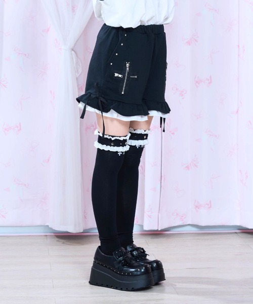 mine by LAFARY（マインバイラファリー）の「ジップクロスショートパンツ（その他パンツ・レディース・ピンク/ブラック・FREE）」の5枚目の写真