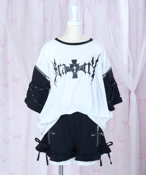 mine by LAFARY（マインバイラファリー）の「ジップクロスショートパンツ（その他パンツ・レディース・ピンク/ブラック・FREE）」の14枚目の写真