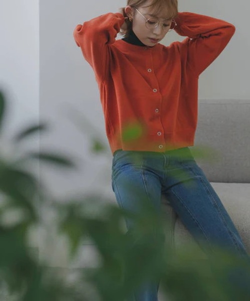 merrylatte(メリーラテ)の「セミフレアデニムパンツ【IROHANI】(デニムパンツ・レディース・ブルー・S)」の3枚目の写真