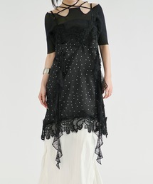 Ezick（エジック）の「satin lace cami tunic/サテンレースキャミチュニック（キャミソール）」