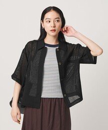 WEB限定 Wardrobe DAILY MINIMAL】メランジ ハーフスリーブジャケット