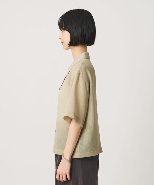 BEAUTY&YOUTH UNITED ARROWS（ビューティーアンドユースユナイテッドアローズ）の「ポリエステル メッシュ ショートスリーブシャツ（シャツ/ブラウス・レディース・ライム/ブラック/オフホワイト・FREE）」の13枚目の写真