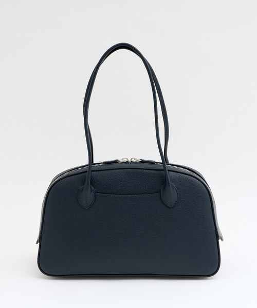 martinique（マルティニーク）の「《別注》【MAISON CANAU/メゾンカナウ】EWラウンドボストン シュリンク（ハンドバッグ・レディース・ネイビー/ブラック・FREE）」の6枚目の写真