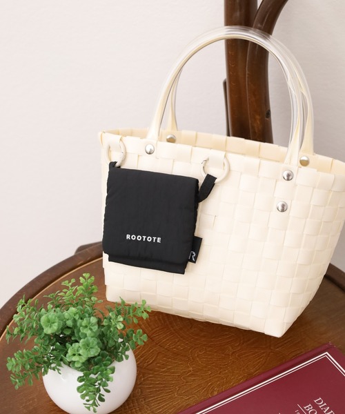 ROOTOTE（ルートート）の「ROOTOTE バスケットミニトート（トートバッグ・レディース・黄緑系/ブラック系/トリコロール/オレンジ系/ブルー系/ピンク系/アイボリー系・FREE）」の3枚目の写真