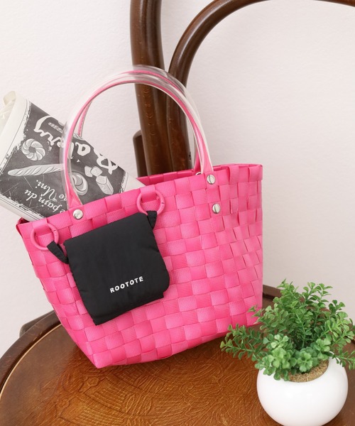 ROOTOTE（ルートート）の「ROOTOTE バスケットミニトート（トートバッグ・レディース・黄緑系/ブラック系/トリコロール/オレンジ系/ブルー系/ピンク系/アイボリー系・FREE）」の5枚目の写真