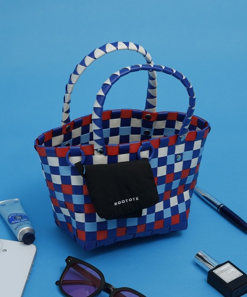 ROOTOTE（ルートート）の「ROOTOTE バスケットミニトート（トートバッグ・レディース・黄緑系/ブラック系/トリコロール/オレンジ系/ブルー系/ピンク系/アイボリー系・FREE）」の7枚目の写真