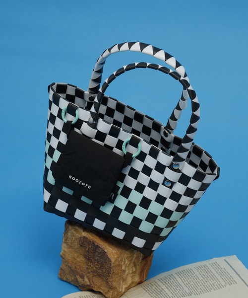 ROOTOTE（ルートート）の「ROOTOTE バスケットミニトート（トートバッグ・レディース・黄緑系/ブラック系/トリコロール/オレンジ系/ブルー系/ピンク系/アイボリー系・FREE）」の16枚目の写真