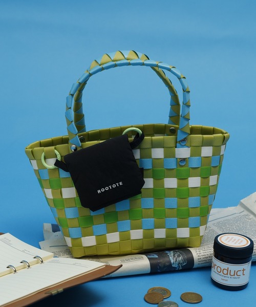 ROOTOTE（ルートート）の「ROOTOTE バスケットミニトート（トートバッグ・レディース・黄緑系/ブラック系/トリコロール/オレンジ系/ブルー系/ピンク系/アイボリー系・FREE）」の18枚目の写真