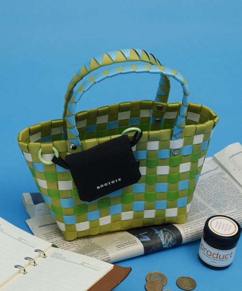 ROOTOTE（ルートート）の「ROOTOTE バスケットミニトート（トートバッグ・レディース・黄緑系/ブラック系/トリコロール/オレンジ系/ブルー系/ピンク系/アイボリー系・FREE）」の19枚目の写真