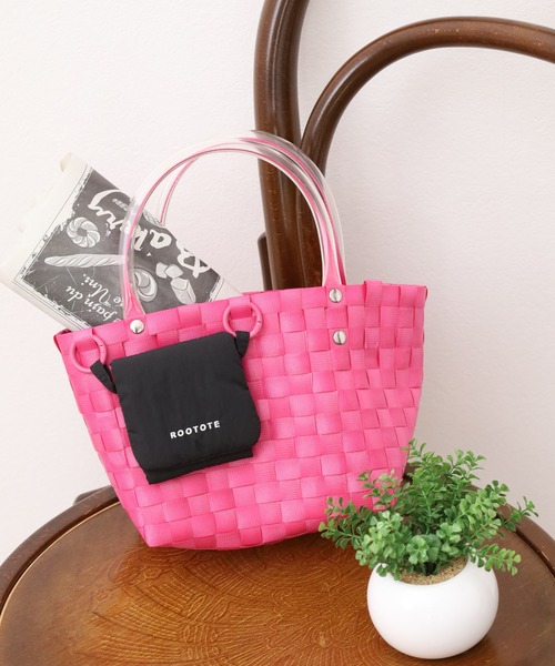 ROOTOTE（ルートート）の「ROOTOTE バスケットミニトート（トートバッグ・レディース・黄緑系/ブラック系/トリコロール/オレンジ系/ブルー系/ピンク系/アイボリー系・FREE）」の9枚目の写真