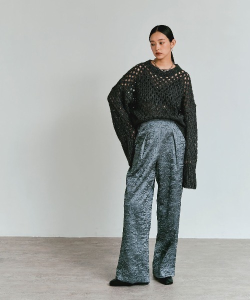 W:Huku（フーク）の「【W:Huku】メッシュ編み ルーズ ショート ニット / Mesh Knit Loose Short Sweater（ニット/セーター・レディース・ピンク系その他/ライトグレー/チャコール/ブルー系その他・FREE）」の19枚目の写真