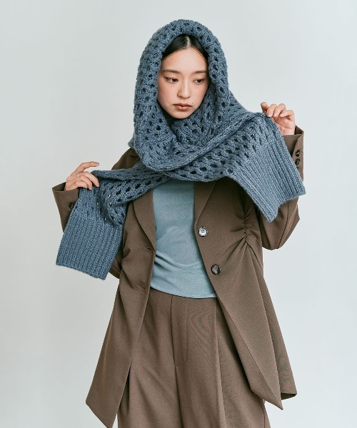 W:Huku（フーク）の「【W:Huku】メッシュ編み ルーズ ショート ニット / Mesh Knit Loose Short Sweater（ニット/セーター・レディース・ピンク系その他/ライトグレー/チャコール/ブルー系その他・FREE）」の22枚目の写真