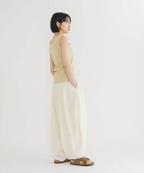 KBF(ケイビーエフ)の「WIDEレッグシアーイージーパンツ(その他パンツ・レディース・グリーン系その他/ブラック/アイボリー・ONE)」の9枚目の写真