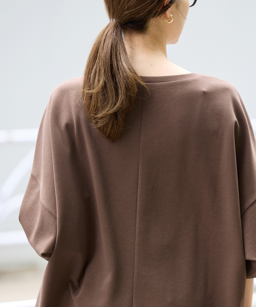 FRAMeWORK(フレームワーク)の「ライトダンボールポンチョプルオーバー(Tシャツ/カットソー・レディース・ブラウン/ホワイト系その他/ブラック/チャコールグレー・FREE)」の18枚目の写真