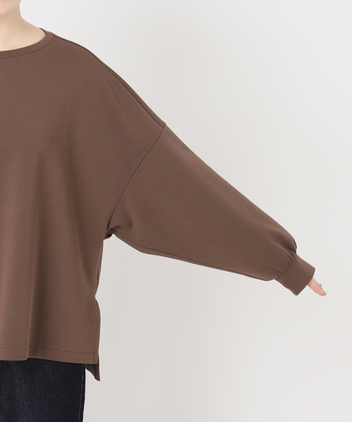 FRAMeWORK(フレームワーク)の「ライトダンボールポンチョプルオーバー(Tシャツ/カットソー・レディース・ブラウン/ホワイト系その他/ブラック/チャコールグレー・FREE)」の13枚目の写真