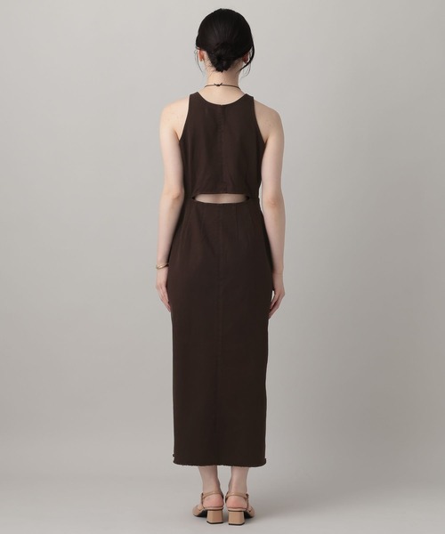 A part by(アパートバイ)の「バックホールアソートワンピース(ワンピース・レディース・ライトブルー/ブラウン・MEDIUM/SMALL)」の14枚目の写真