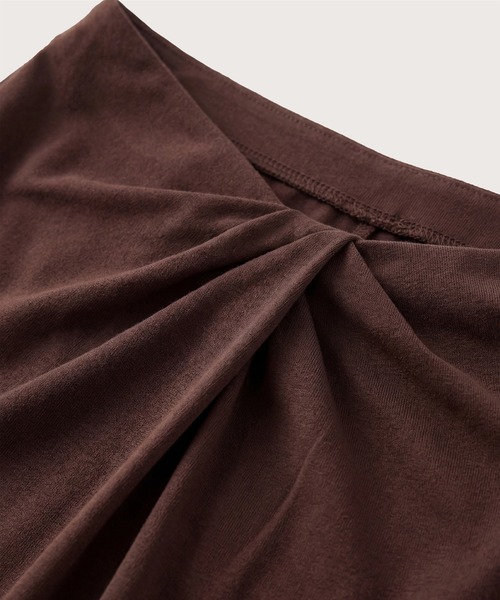 kiehtova(キエトヴァ)の「【kiehtova】NOBLE JERSEY SKIRT/ノーブル ジャージー スカート KTWR68(スカート・レディース・ブラック/ブラウン・FREE)」の11枚目の写真