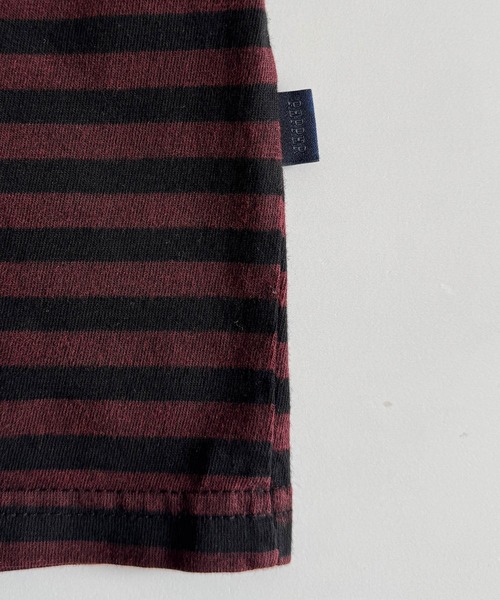 CANAL JEAN（キャナルジーン）の「choice_cnl　ボーダーリンガーTシャツ（Tシャツ/カットソー・レディース・ネイビー/ブラウン・ONE SIZE）」の19枚目の写真